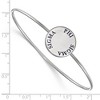 Black Bow Jewelry Sterling Silver Phi Sigma Sigma Greek Life Bangle Bracelet 7 Inch - 2 of 3