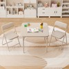 Boys and Girls Folding Table and Chairs Set of 3, Portable Table and Chair with Pu Soft Cushion - 2 of 4