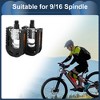 Unique Bargains Cycling Bike Pedal 9/16" Spindle Aluminum Alloy Foldable for Mountain BMX MTB Bike Black - 2 of 4