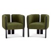 Okak Modern Stylish Design Home Dining Chairs for Kitchen Dining Room,Small Boucle Upholstered Seating Dining Chair Set of 2 - 3 of 4