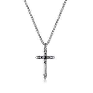 Cross Pendant Necklace - HTUTWOO™ Metal Titanium Steel Cross Pendant Necklace, for Mother, Daughter, Sister, Friends and Everyday Wear - 1 of 4