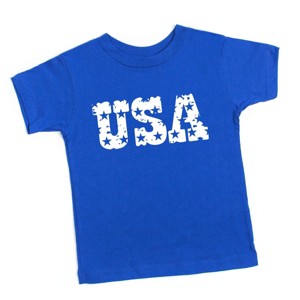 The Juniper Shop USA Distressed Stars Toddler Short Sleeve Tee - 1 of 4