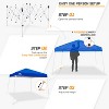 EAGLE PEAK Slant Leg Pop-up Canopy Tent Easy One Person Setup Instant Outdoor Beach Canopy Folding Portable Sports Shelter - 2 of 4