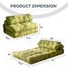 MAXYOYO Corduroy Folding Sofa Bed, Convertible Sleeper Chair with Pillow Foldable Mattress with Back Support - 3 of 4