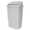 LunaLulinlk Gray 13 Gallon Kitchen Trash Can, Plastic Twist Top Kitchen Trash Can - 2 of 4