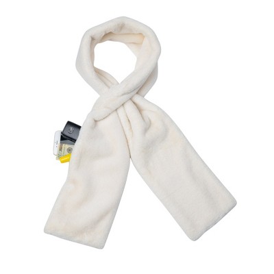 Sprigs Faux Fur Scarf With Hidden Pocket
