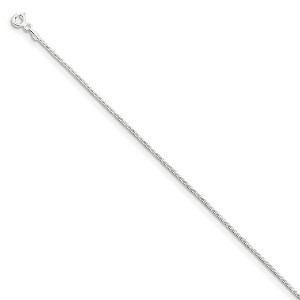 Black Bow Jewelry Sterling Silver 1.2mm Round High Polished Snake Chain Anklet, 9 Inch - 1 of 3