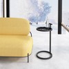 Katrine Camden Side Table Black Gold - Jamesdar: Round Martini & End Table, Space-Saving Design - 3 of 4
