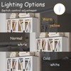 FUFU&GAGA  3-Color LED Lit Glass Door Wardrobe with Drawers,Farmhouse Armoire,Multi-Storage Closet Organizer,Large Capacity Bedroom Organizer,White - 4 of 4