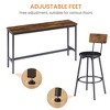NicBex Bar Stools and Table Set of 7, 6 PU Leather Counter Stools and 1 Modern High Dining Table for Kitchen, Dining Room - 2 of 4