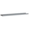 vidaXL Picture Frame Ledge Shelves 2 pcs Gray 31.5Inchx3.5Inchx1.2Inch MDF - 3 of 4