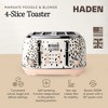 Haden Margate Poodle & Blonde Stainless Steel 4 Slice Toaster with Wide Slots, 6 Browning Control, and Removable Crumb Tray, Pale Pink/Chrome - 2 of 4