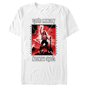 Men's Stranger Things White Hellfire Club Rockstar Eddie Munson T-Shirt - 1 of 4