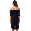 Riviera Sun Womens Off Shoulder Short Dress w/Embroidery - Sundress Bathing Suit Cover Up - 3 of 3