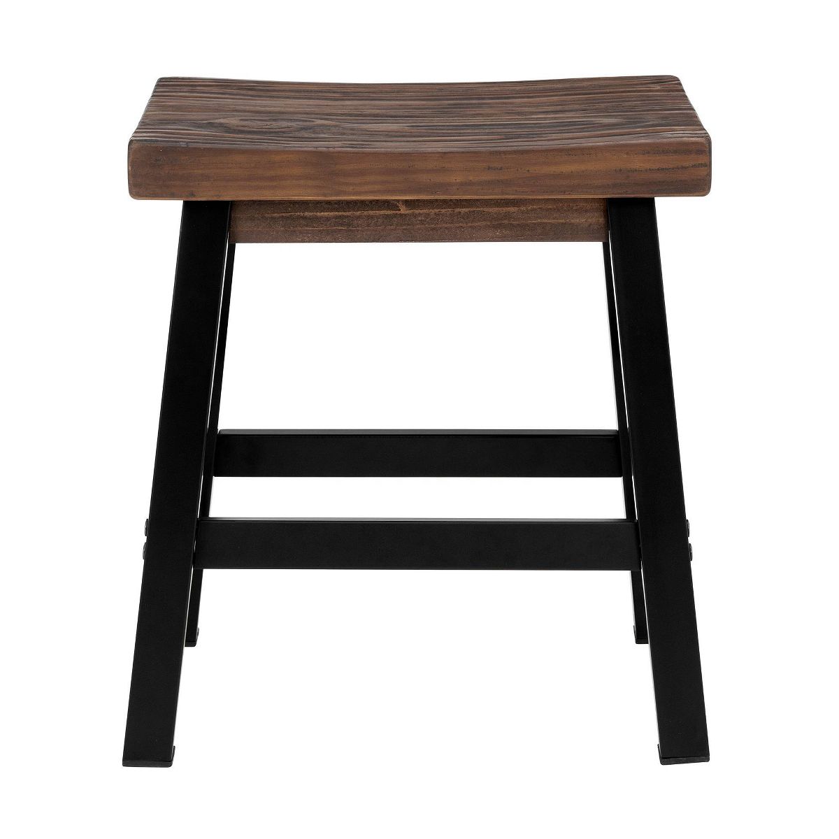 Alaterre Furniture 20" Counter Height Barstool Hardwood Brown : Solid Square Backless, Fixed Seat - thumbnail 4