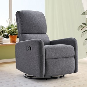 Recliner Chair for Living Room,Nursery Glider with High Back Massage Swivel - 1 of 4