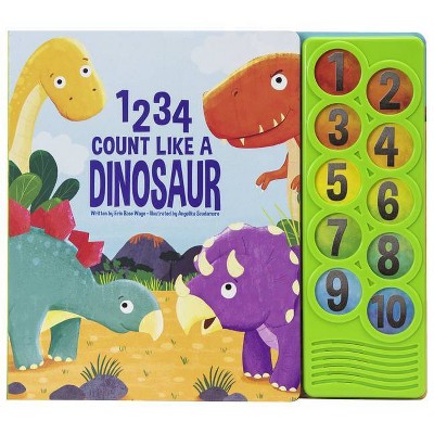 1 2 3 4 Count Like a Dinosaur - (Play-A-Sound) by  Erin Rose Wage (Board Book)