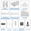 6 Tier Shelf Corner Wire Shelf Rack Adjustable Metal Heavy Duty Free Standing Corner Storage Display Chrome Rack - 4 of 4