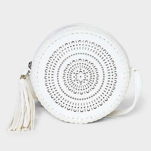 White round hot sale crossbody bag