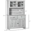 NicBex 63.5 Inch Kitchen Pantry Storage Cabinet with 4 Doors and 2 Drawers for Dining Room,Bathroom,Kitchen - 3 of 4