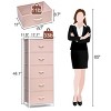 Crestlive Products Vertical Dresser for Bedroom Storage Tower With Steel Frame Wood Top Easy Pull Fabric Bins - 3 of 4