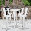 Flash Furniture Commercial Grade 24" Round Metal Indoor-Outdoor Bar Table Set with 4 Cafe Stools - 2 of 4