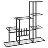 vidaXL White Iron 4-Floor Flower Stand with Wheels, Durable Plant Rack with Strong Frame and Versatile Storage Shelf, 17.3"x9.1"x31.5" - 2 of 4
