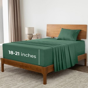 Mellanni 1800 Bed Sheet Set With DEEP Fitted Sheet - 1 of 3