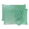 BedVoyage Standard 300 Thread Count Luxury Pillowcase Set Seaglass - 3 of 4