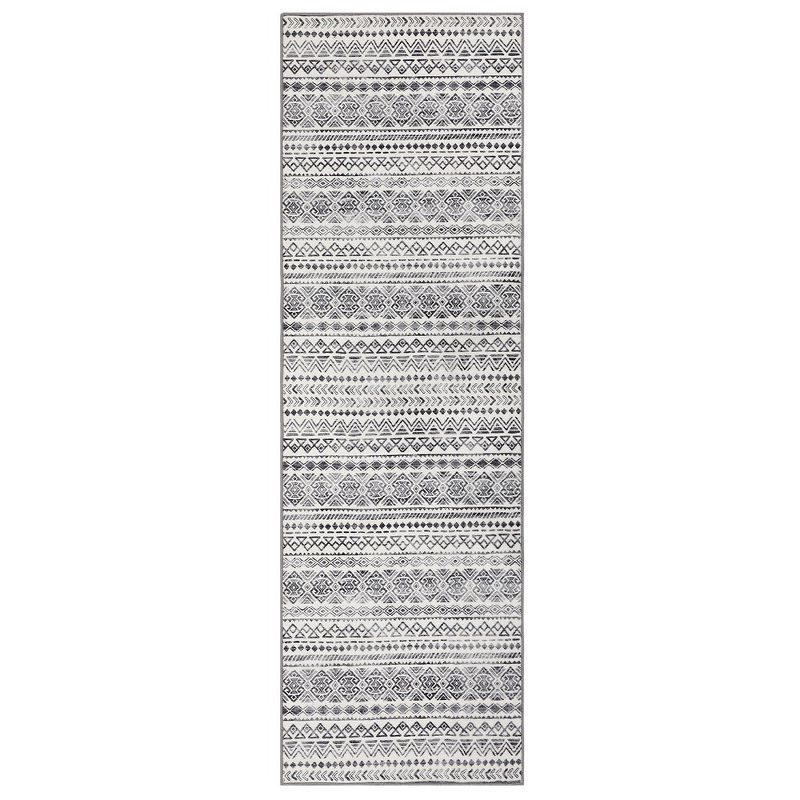 Bohemian Area Rug Geometric Distressed Rugs Washable Rug Non Slip Accent Throw Rugs Moroccan Carpet, 3 of 9