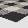 Crossroads Check Outdoor Rug Black/Ivory - Christopher Knight Home - 2 of 4