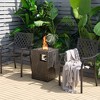 Costway 16'' Square Outdoor Propane Fire Pit w/Lava Rocks Waterproof Cover 30,000 BTU - image 2 of 4