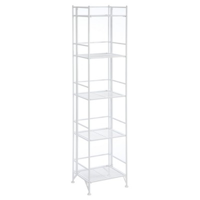 57.75" 5 Tier Folding Metal Shelf White - Breighton Home