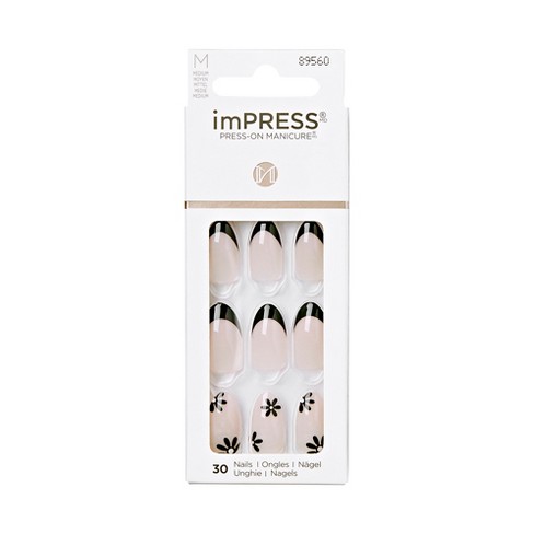 imPRESS Press-On Manicure Almond Fake Nails - Brave Hearts - 33ct