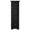 Akoasm 72 in. H Modern Storage Cabinet with Doors and 4 Shelves for Living Room, Bedroom & Bathroom-Black - 4 of 4
