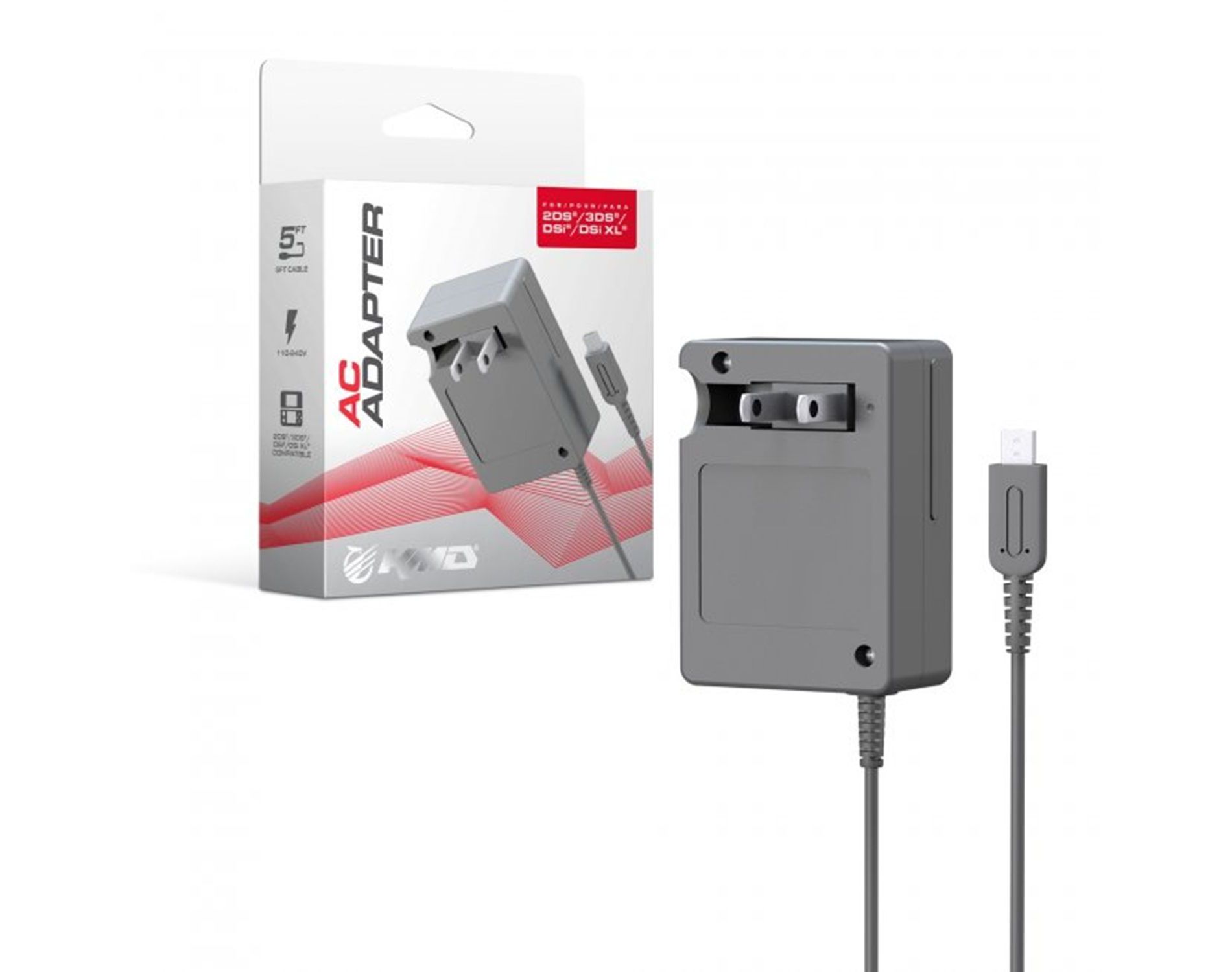 Universal AC Power Adapter for Nintendo 3DS/DS/2DS/DSi XL/3DS XL – Fast Charging & Durable | KMD
