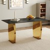 CAVINAS Dining Table Rectangular with Patterned Tabletop for Dining Room - 3 of 4