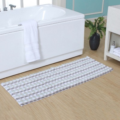 Home Weavers Orion Collection 100% Cotton Bathroom Rug, Non Slip Bath Mat Water Absorbent Soft Shaggy Mat Machine Washable