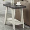 VYNXARIA Contemporary Two-Tone Wood Shelf Side Table in Weathered Charcoal and Beige - 2 of 4