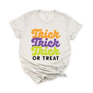 Simply Sage Market Women's Trick Or Treat Colorful Stacked Short Sleeve Graphic Tee - 1 of 4