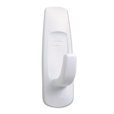 White Self-Adhesive Plastic Utility Hooks, 14-Pack