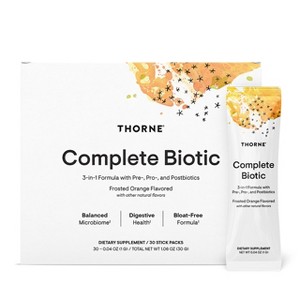 THORNE Complete Biotic-probiotic,prebiotic  postbiotic for gut, digestive & immune health; relieves constipation, diarrhea, gas& bloating, 30servings. - 1 of 4