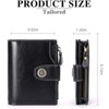 BEAFUP Wallet for Women - RFID Blocking Bifold Leather Wallet with 16 Card Slots & Zipper Pocket,Easy-to-Use - 3 of 4
