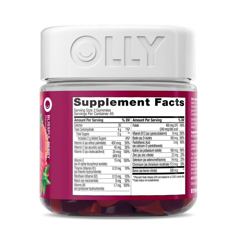 OLLY Women's Multivitamin Gummies - Berry, 4 of 16