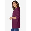 Woman Within Plus Size Three-Quarter Sleeve Thermal Sweatshirt - 4 of 4