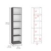 Bookcase, Vertical Design, Home&Office Bookshelf - 4 of 4