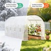 14.6x6.4 FT Walk-in Greenhouse, Galvanized Steel Hoop Plant House with Roll-Up Zippered Door & 8 Side Windows, Tunnel Greenhouse for Garden Backyard - 4 of 4