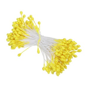Unique Bargains DIY Craft Handmade Decorative Double Heads Artificial Flower Stamens 150 Pcs - 1 of 4
