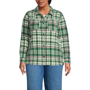 Lands' End Women's Anyweather Fleece Shirt Jacket - 1 of 4