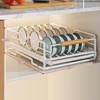 Metal Kitchen Pull-Out Drawer, Dish Drainer with Removable Tray, Kitchen Cupboard Storage Drawer Organizer Holder, Cupboard Organizers - 2 of 4